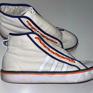 Adidas Nizza High-Tops with Orange and Blue Details. Canvas 2010.